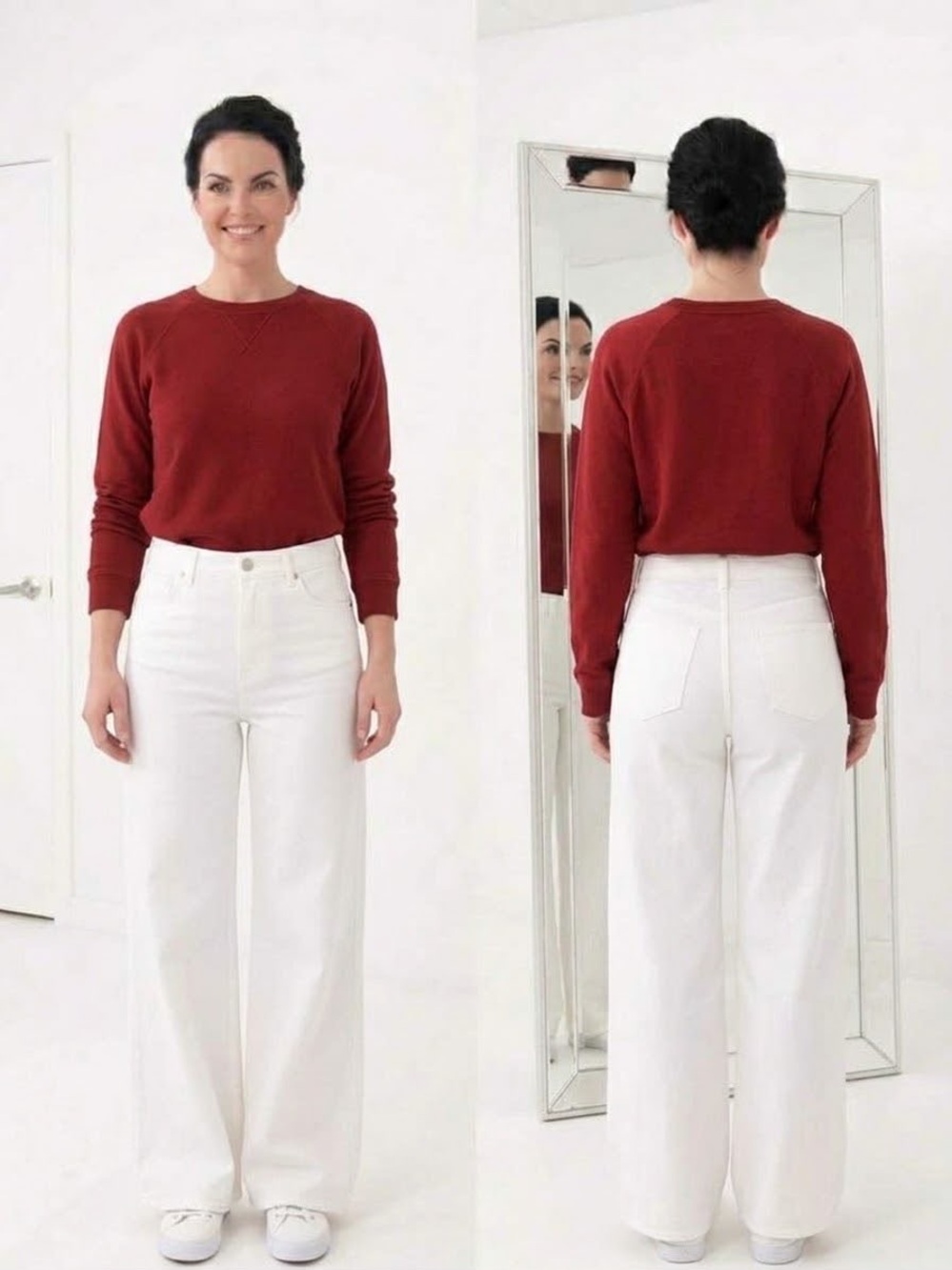 Brunello Cucinelli Red 100% Cashmere
Crewneck Sweater, Medium